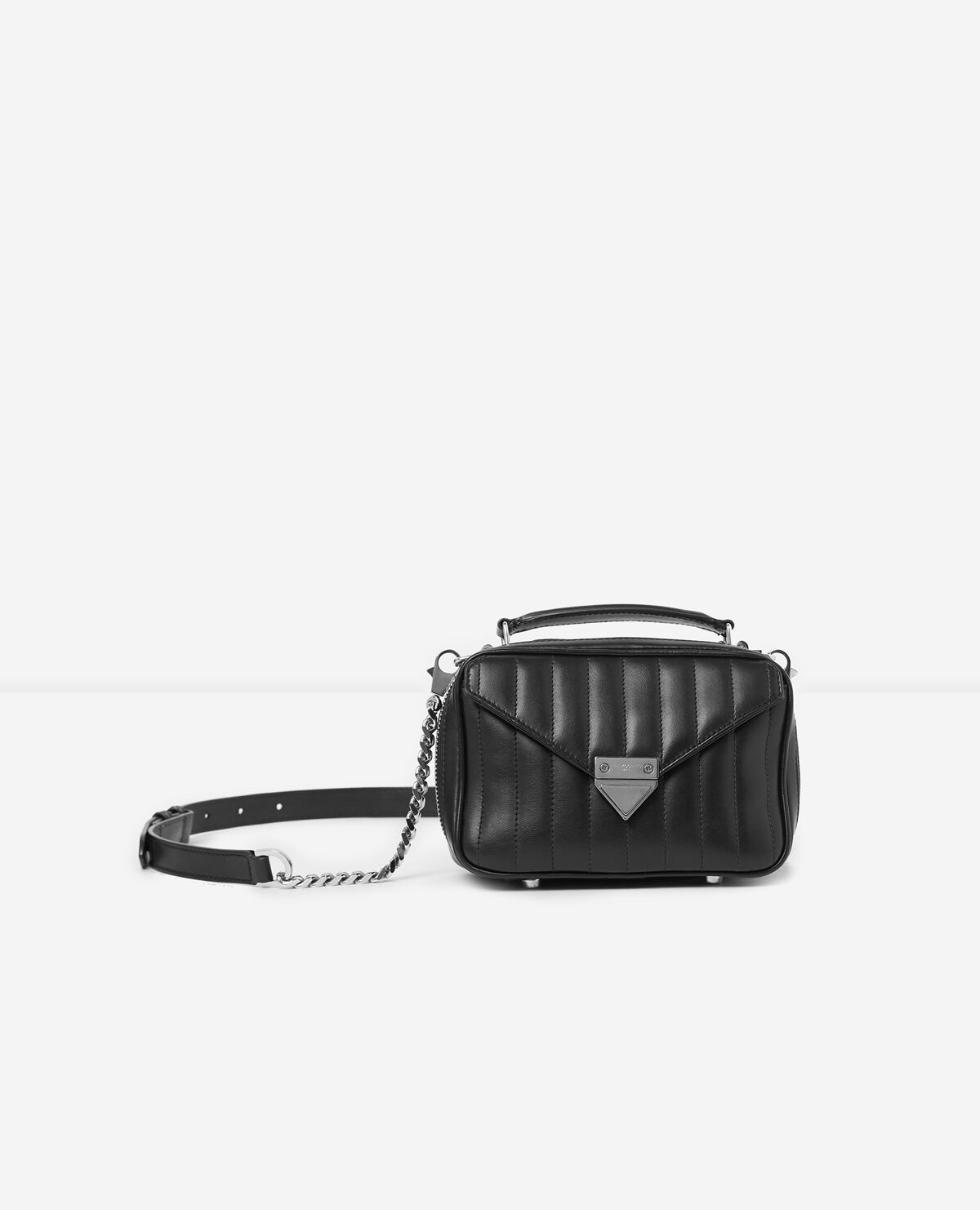Mini black Barbara bag in quilted leather The Kooples US