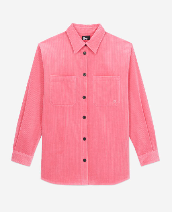 pink corduroy overshirt