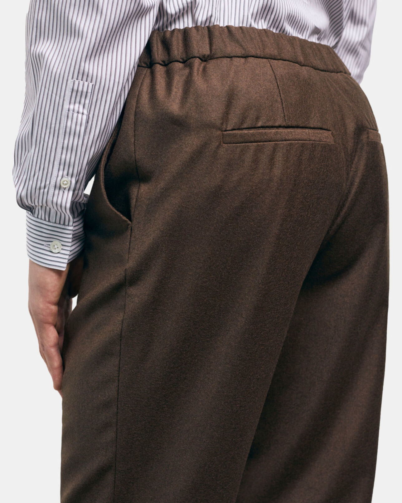 The Kooples MEN BROWN brown wool pants
