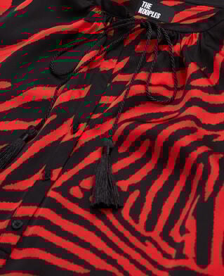 The Kooples MUJER BLACK - RED blusa estampada roja