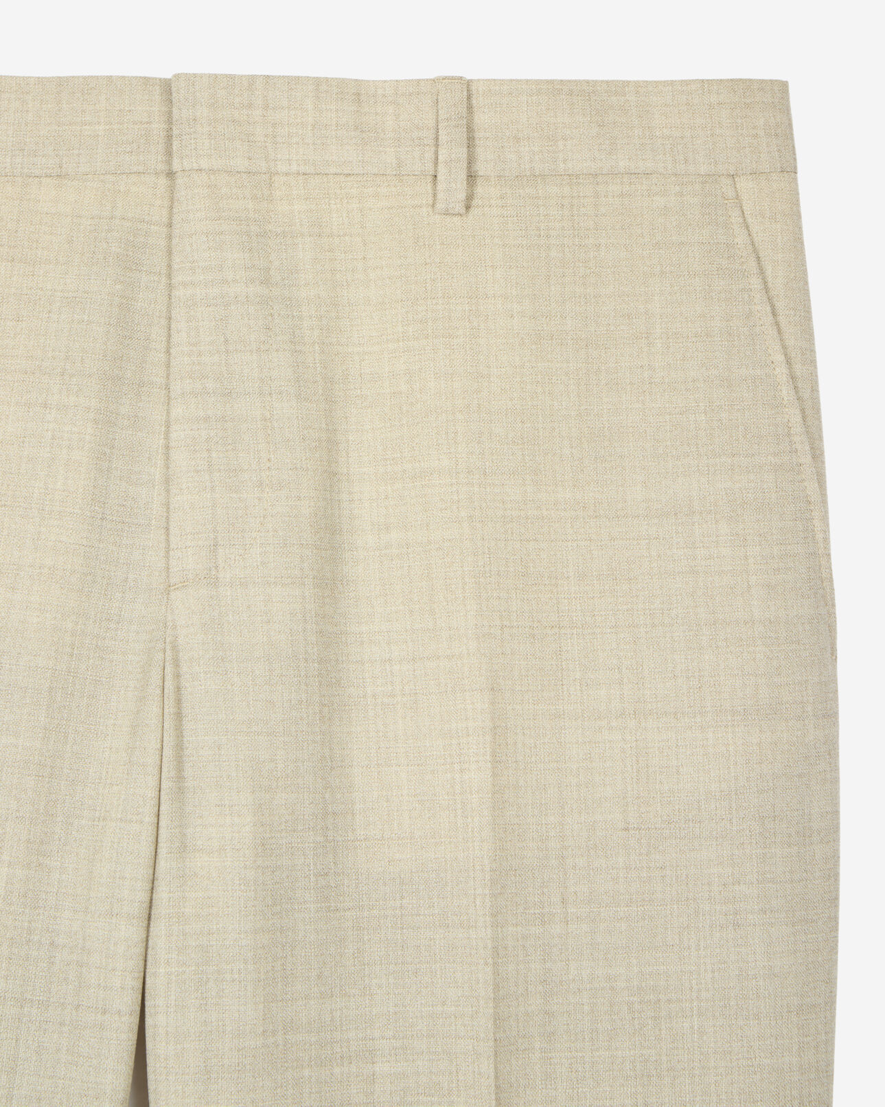The Kooples HOMME BEIGE pantalon de costume en laine coupe ajustée beige