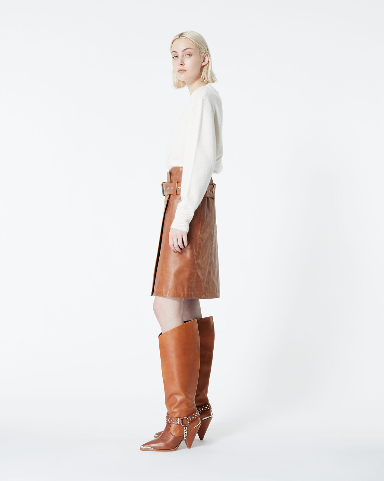 The Kooples FEMME ECRU pull cachemire écru simple