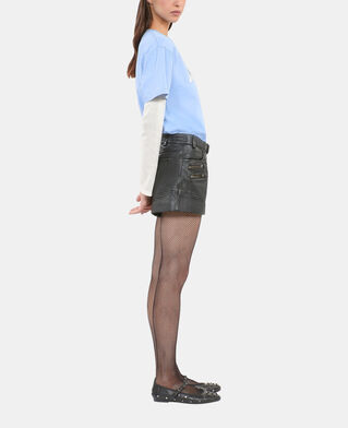 The Kooples WOMEN BLUE WHITE light blue what t-shirt