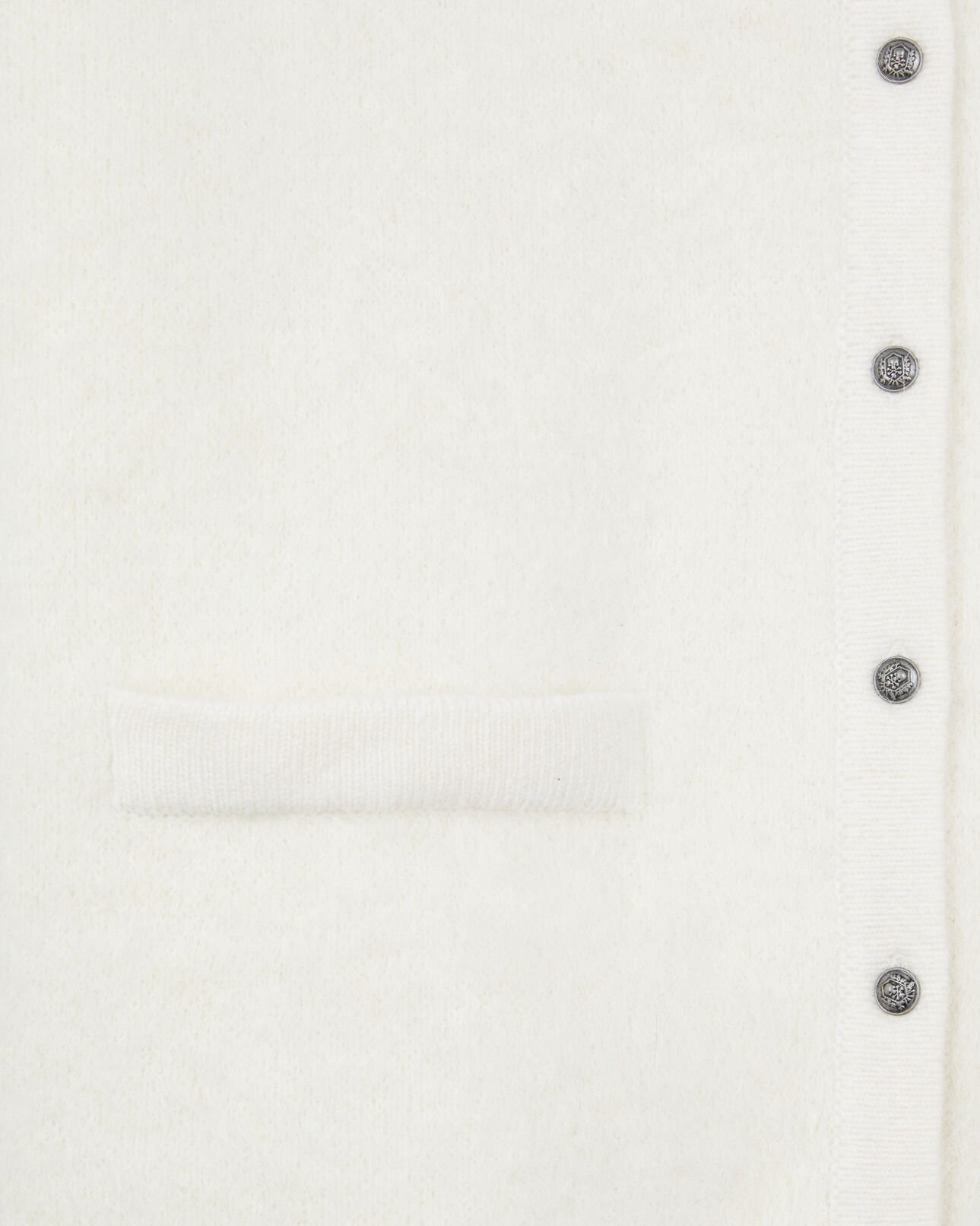 The Kooples WOMEN ECRU ecru alpaca and wool cardigan