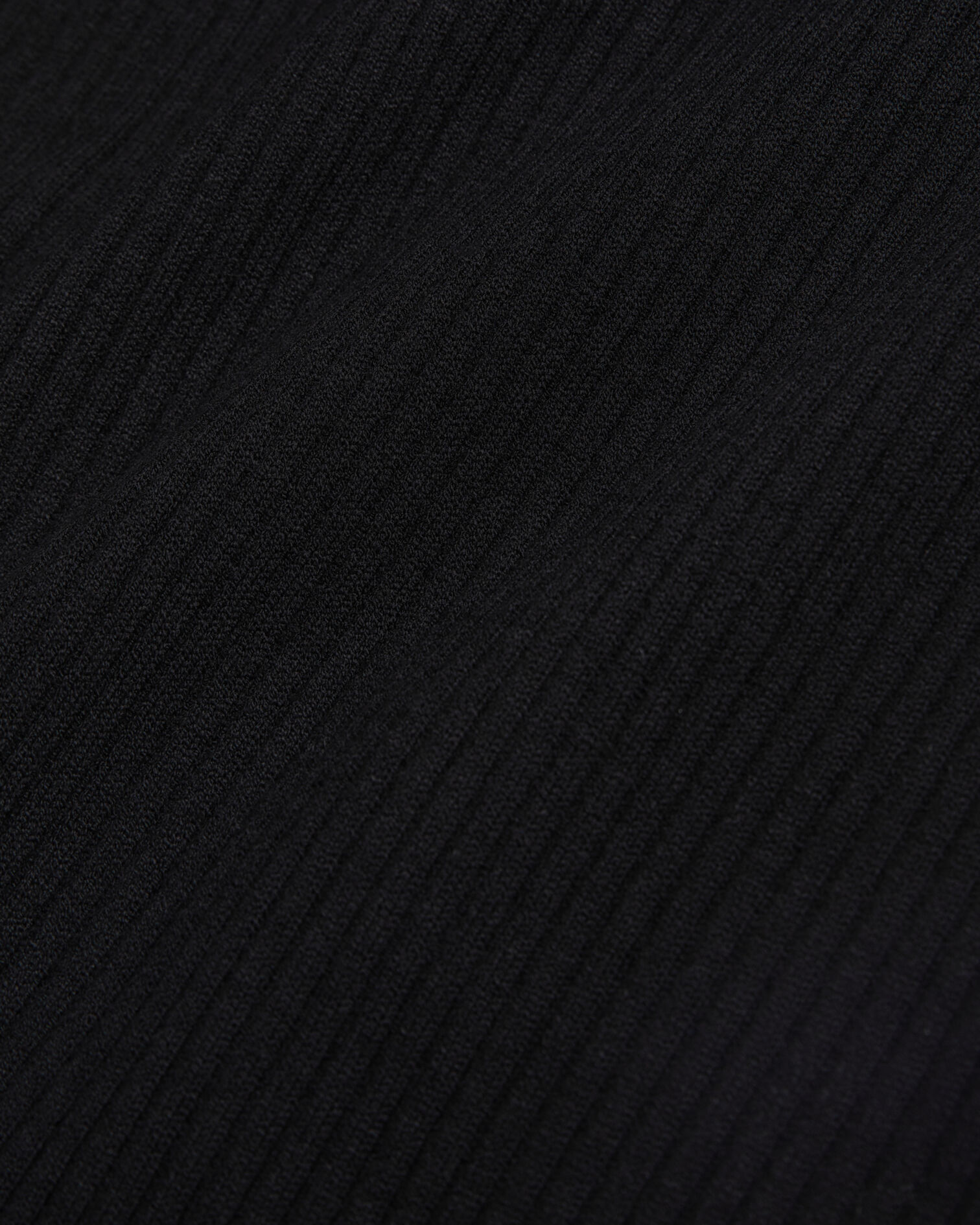 Black ribbed fine knit sweater, BLACK, hi-res image number null