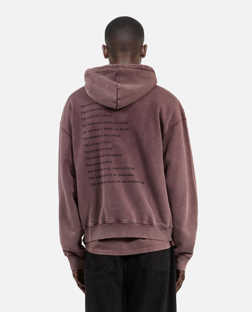 The Kooples HOMME FIGUE sweatshirt à capuche what is bordeaux