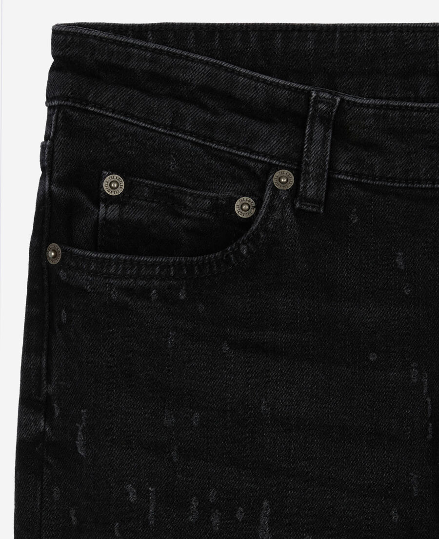 The Kooples FEMME BLACK WASHED jean slim noir