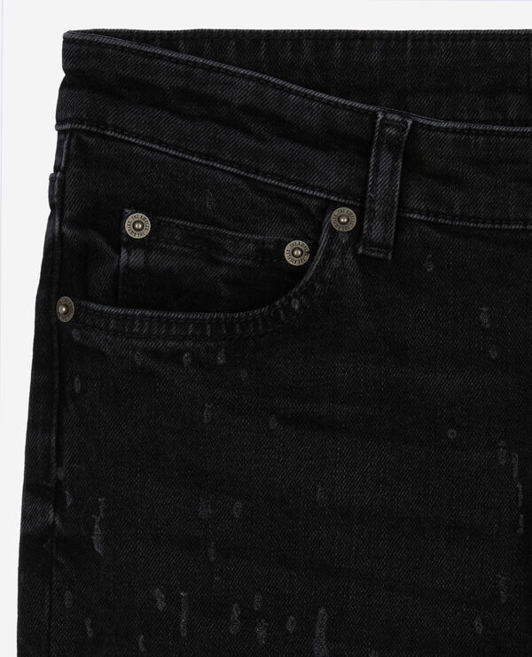 The Kooples FEMME BLACK WASHED jean slim noir