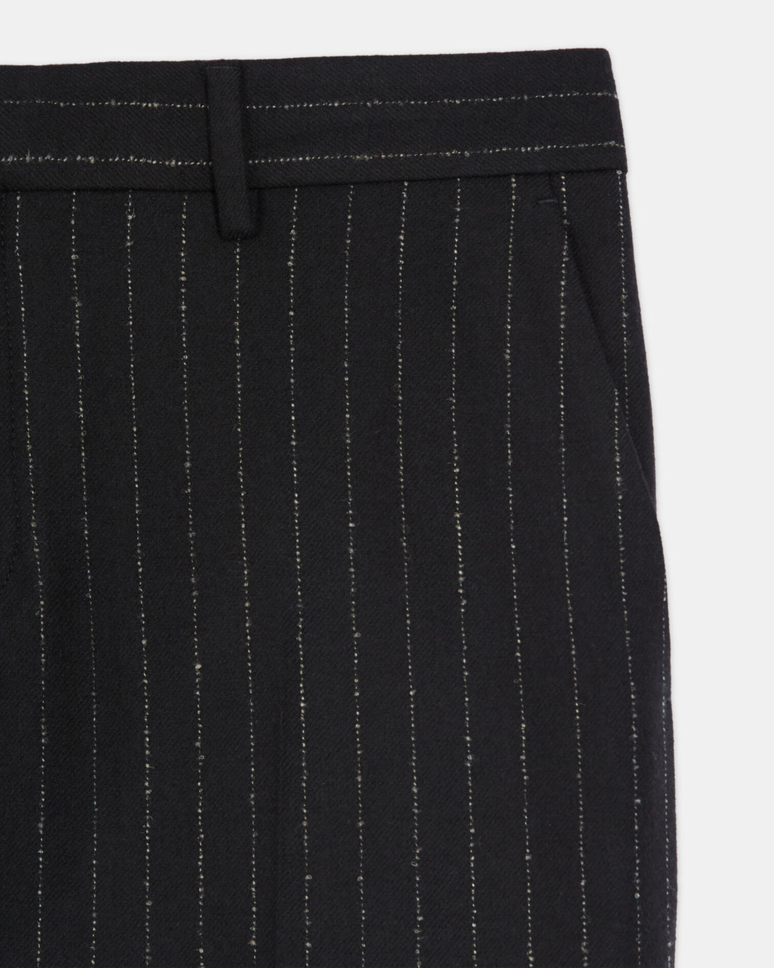 Striped suit pants, BLACK WHITE, hi-res image number null