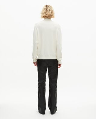 The Kooples HOMME ECRU pull col roulé en cachemire écru