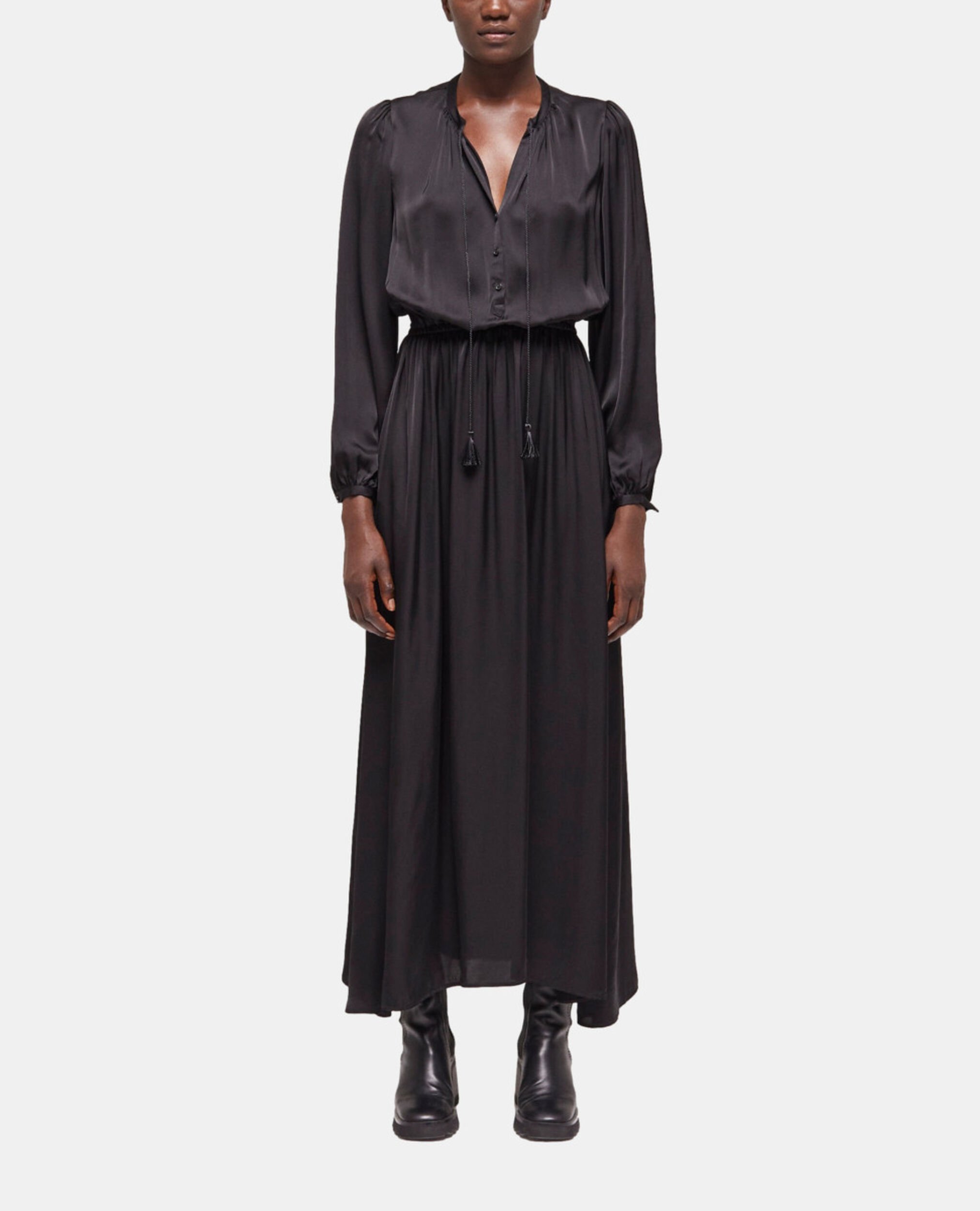 Robe longue noire, BLACK, hi-res image number null