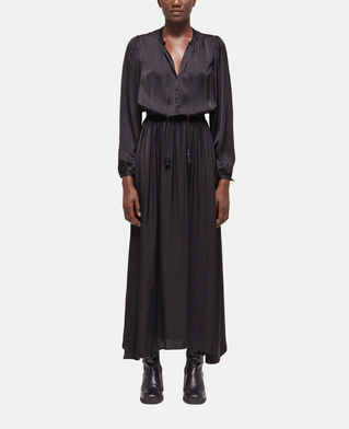 The Kooples FEMME BLACK robe longue noire