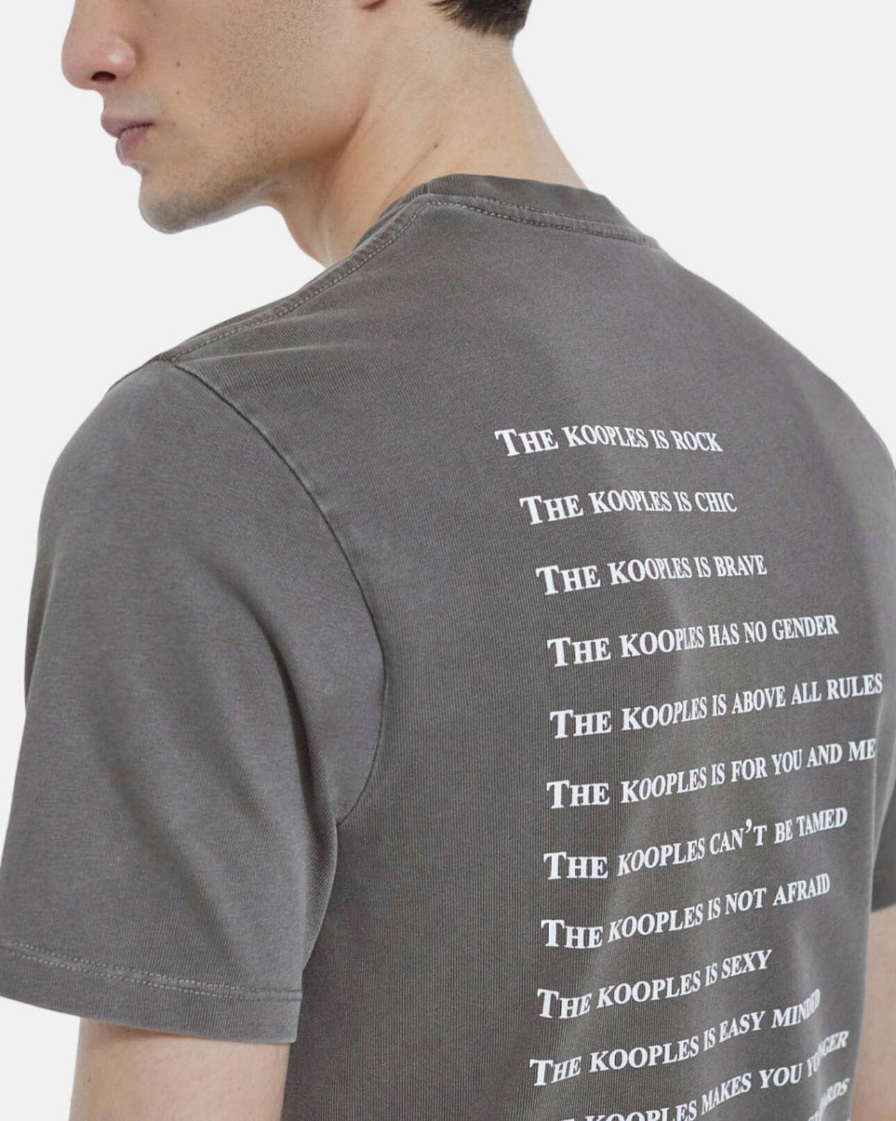 The Kooples HOMME GREY t-shirt gris clair imprimé what is