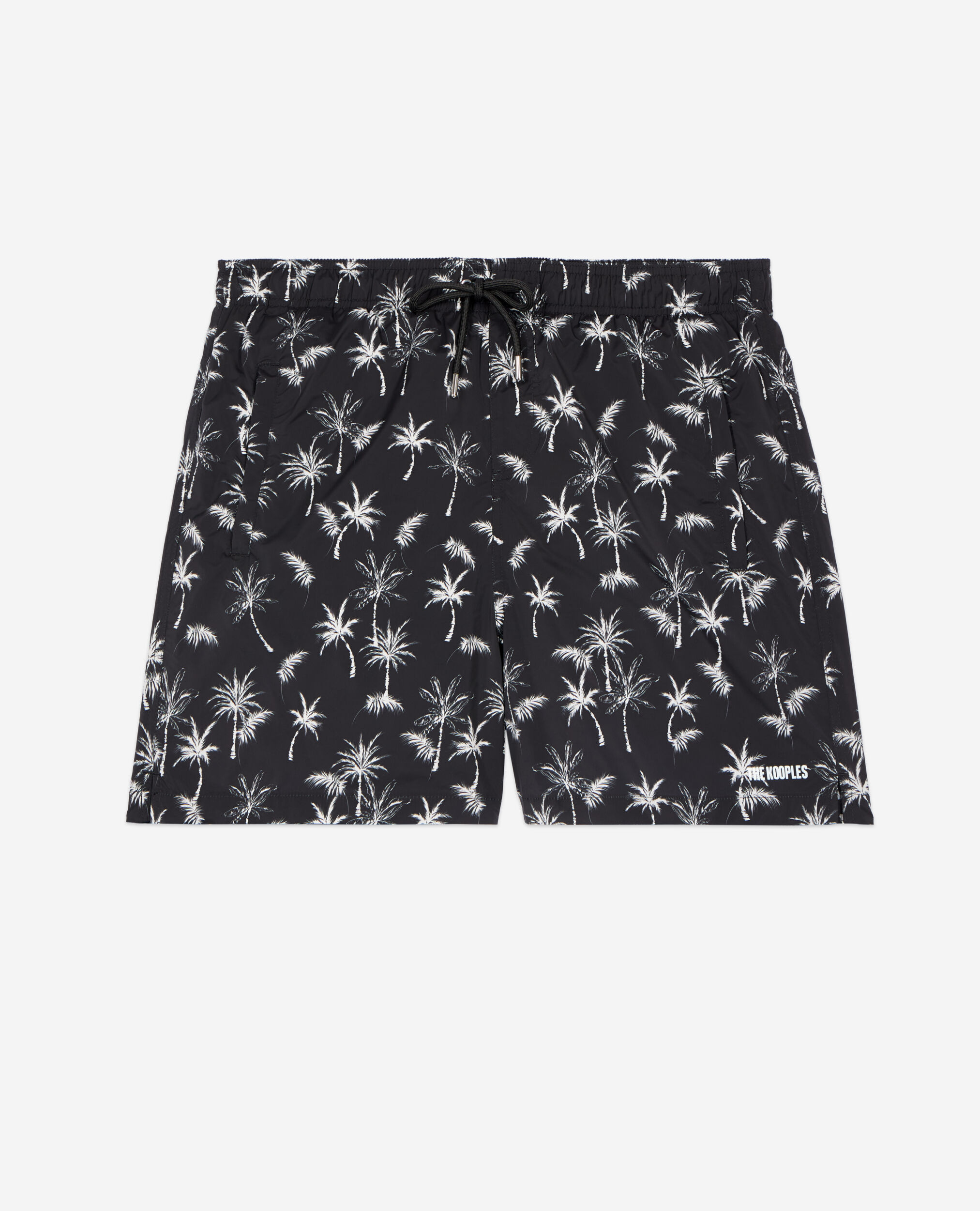 Printed swim shorts, BLACK, hi-res image number null