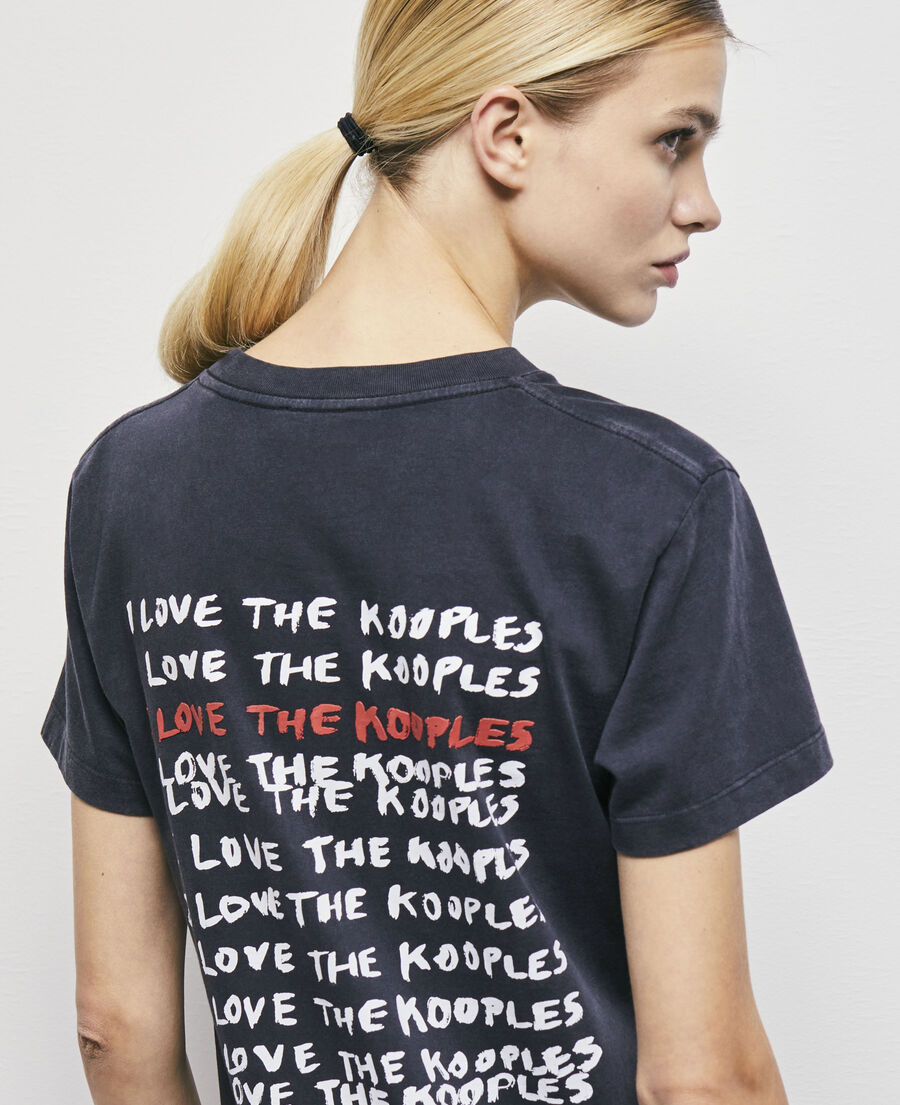 women's black love kooples t-shirt