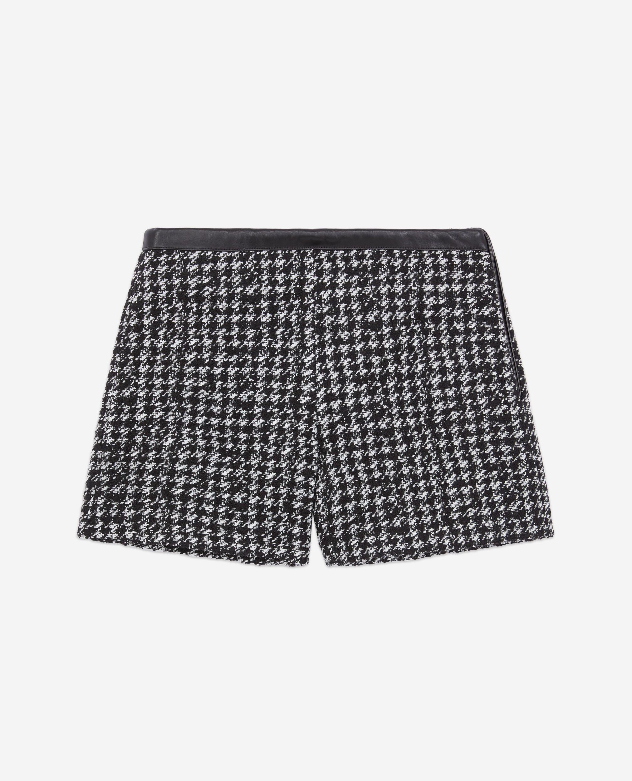 Short noir en tweed, BLACK WHITE, hi-res image number null