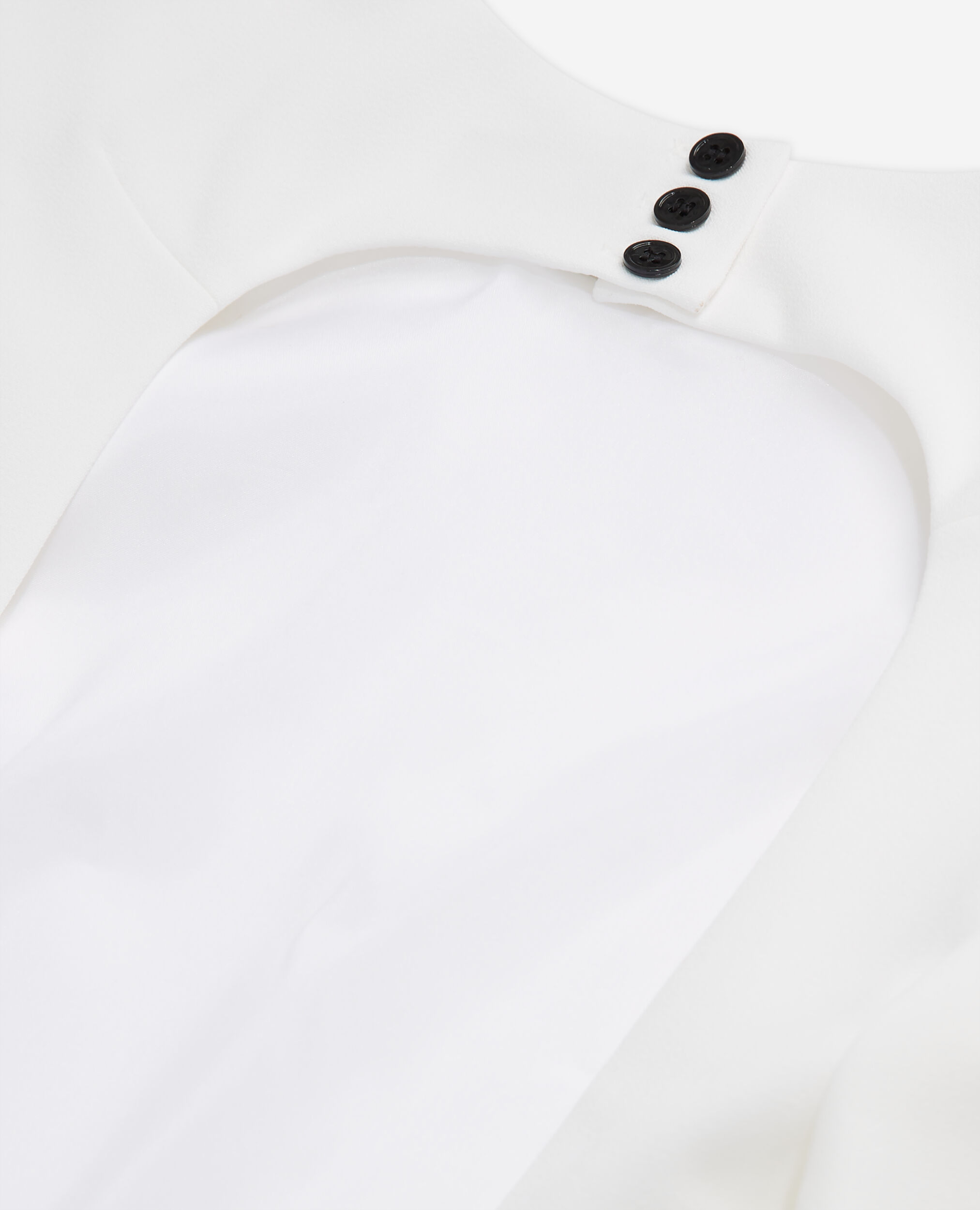 Short white dress with ruffles, WHITE, hi-res image number null