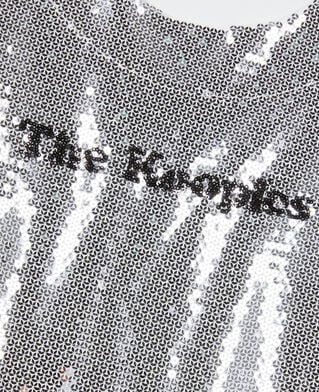 The Kooples WOMEN SEQUINS silver sequined t-shirt