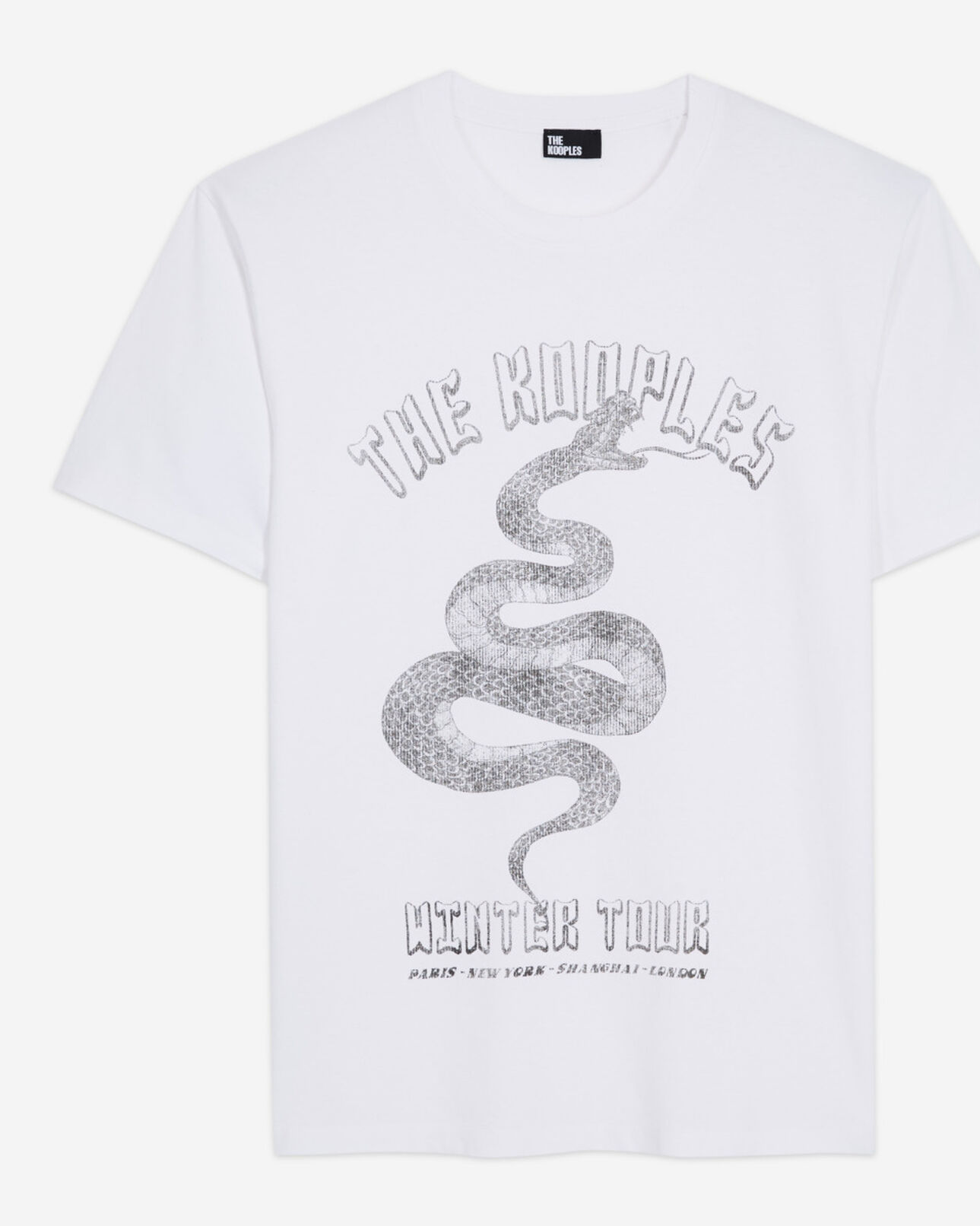 The Kooples MEN WHITE white screen print t-shirt