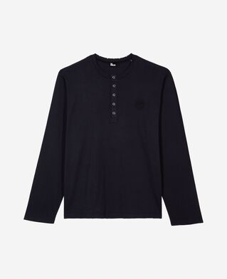 The Kooples H DARK NAVY long-sleeved navy t-shirt