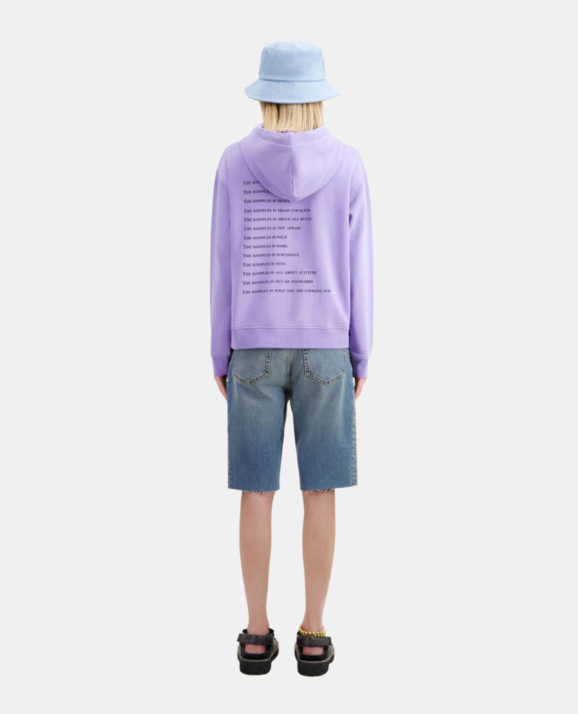The Kooples FEMME LIGHT PURPLE sweatshirt à capuche what is mauve