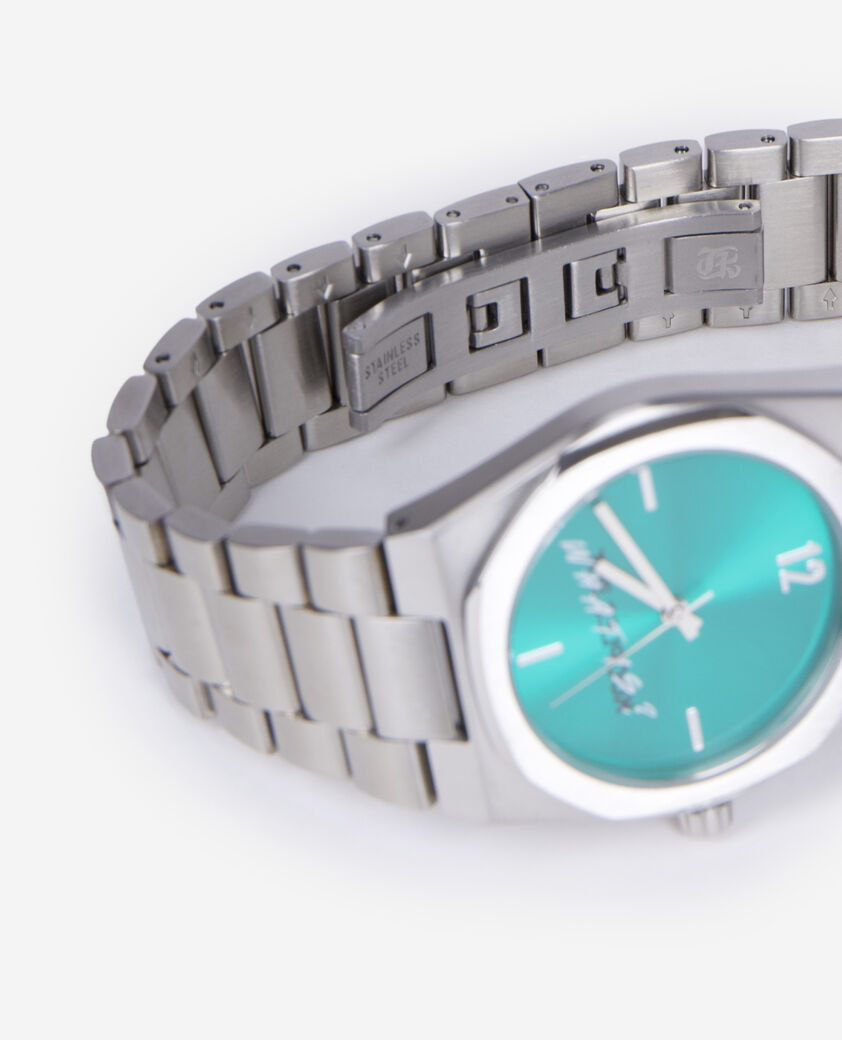 The Kooples MIXTE SILVER montre what is argentée cadran vert