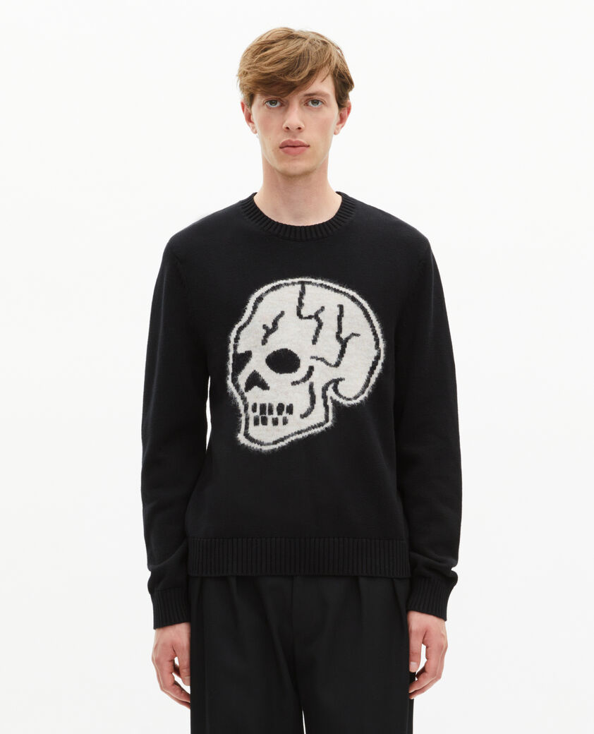 The Kooples HOMBRE BLACK-ECRU suéter negro con calavera