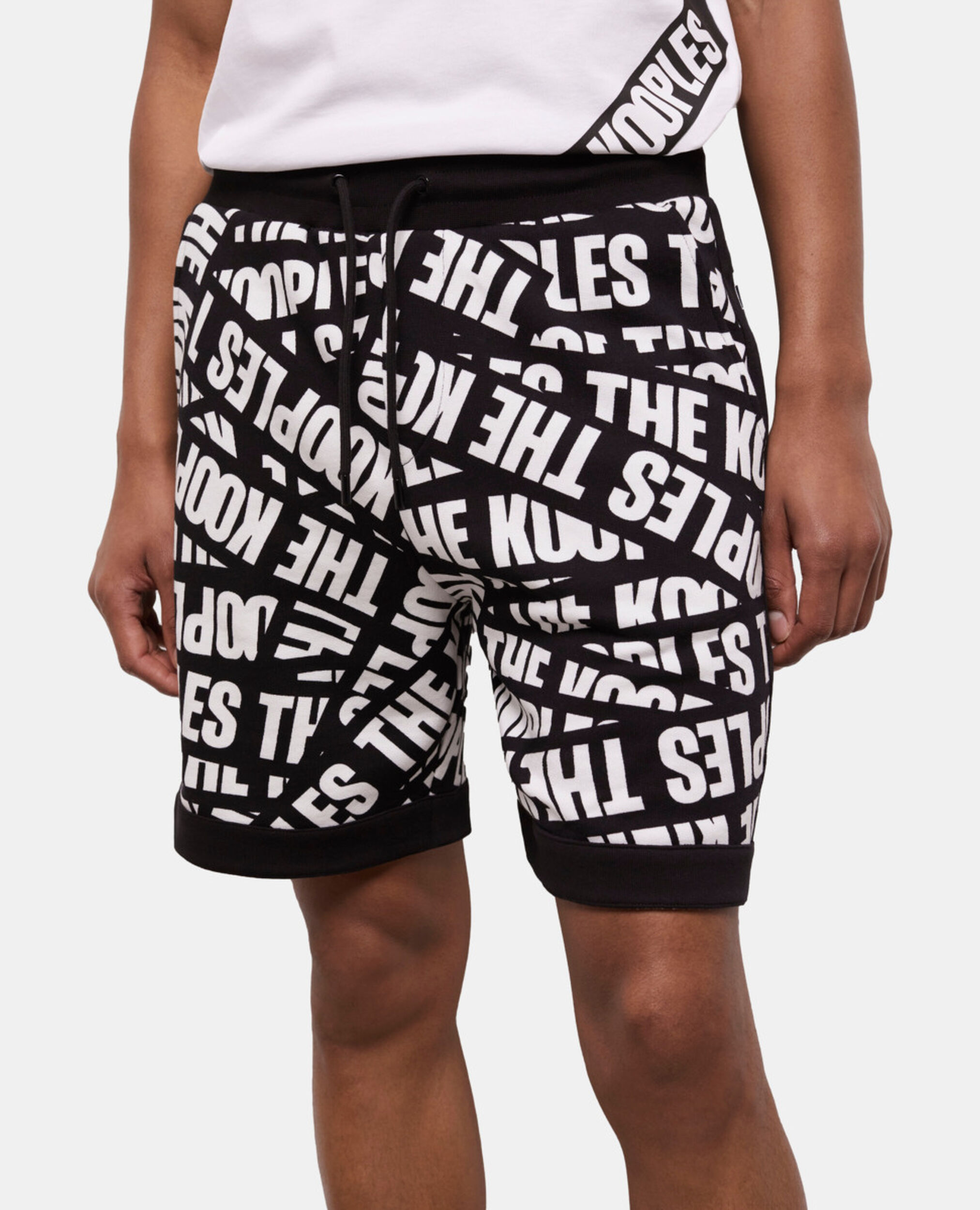 Shorts mit Logo-Tape, BLACK / WHITE, hi-res image number null