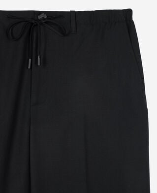 The Kooples HOMME BLACK pantalon droit en laine noir
