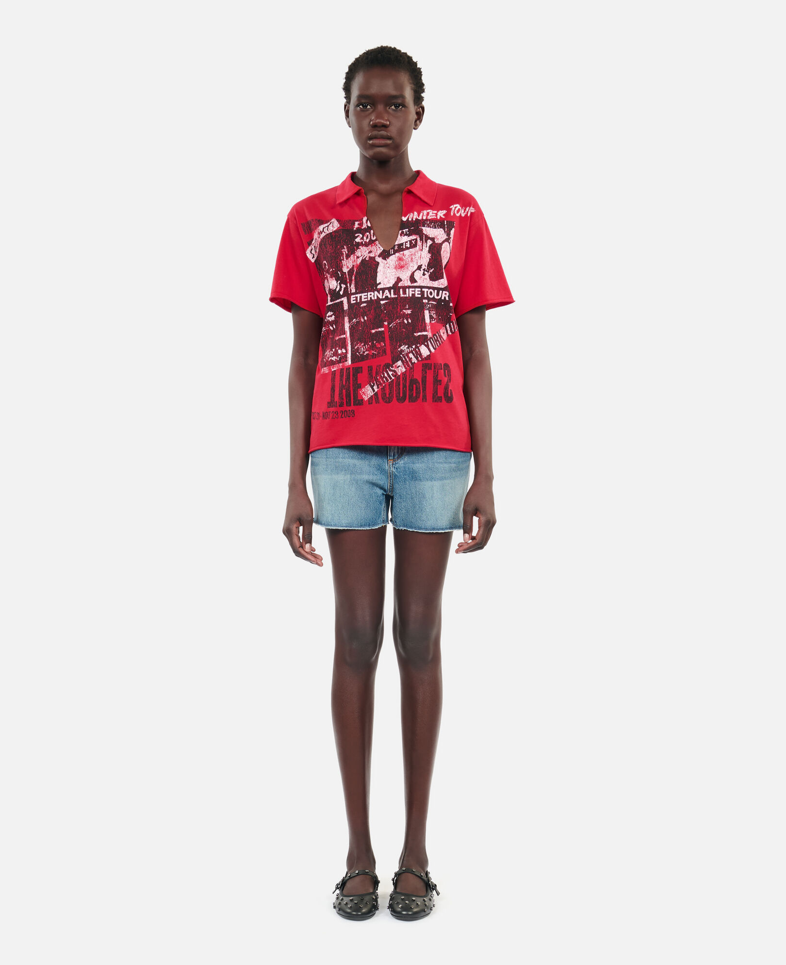 The Kooples WOMEN RUBIS red eternal life tour serigraphy t-shirt