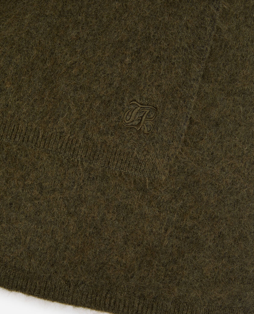 The Kooples MIXED OLIVE NIGHT khaki mohair scarf