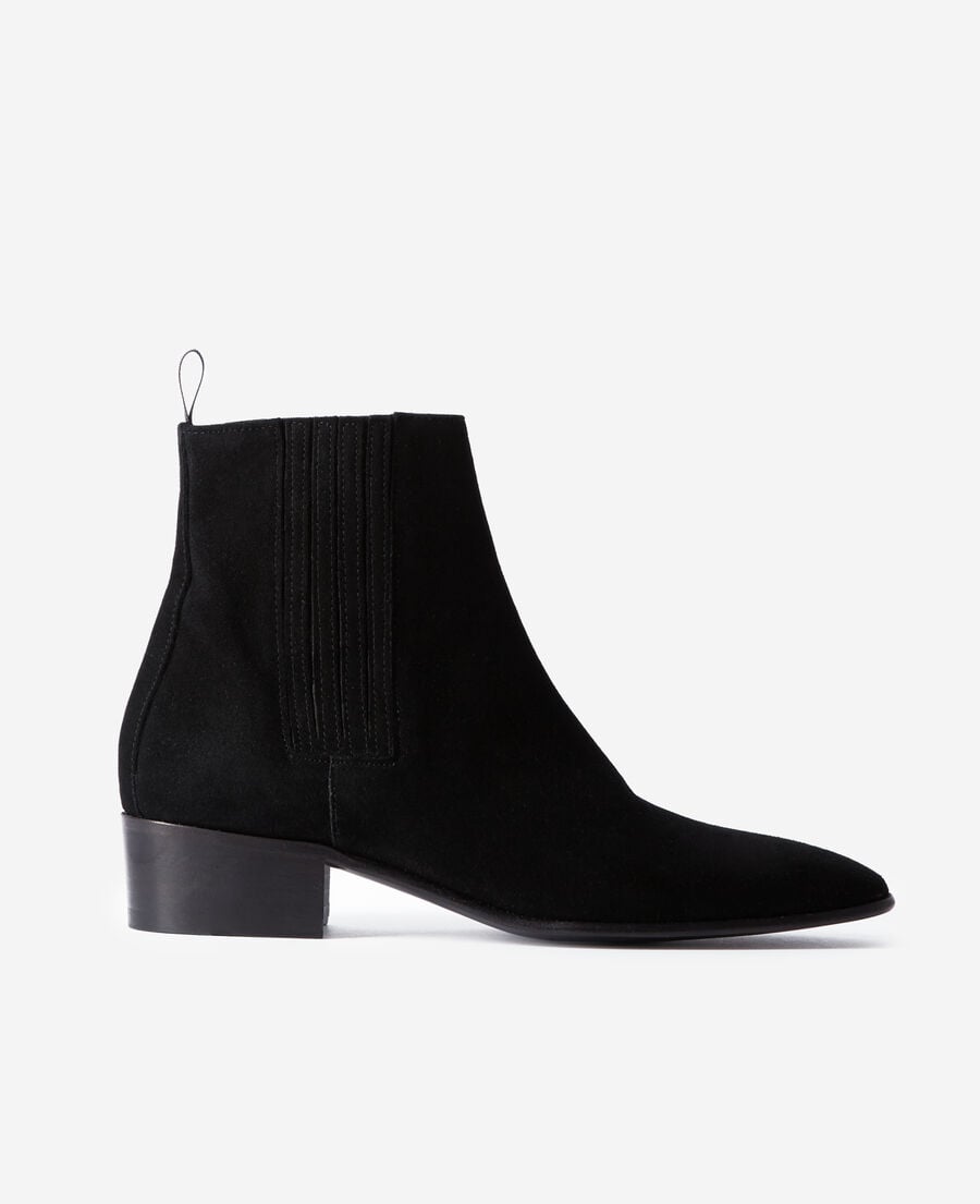 The Kooples FEMME BLACK boots en cuir noires