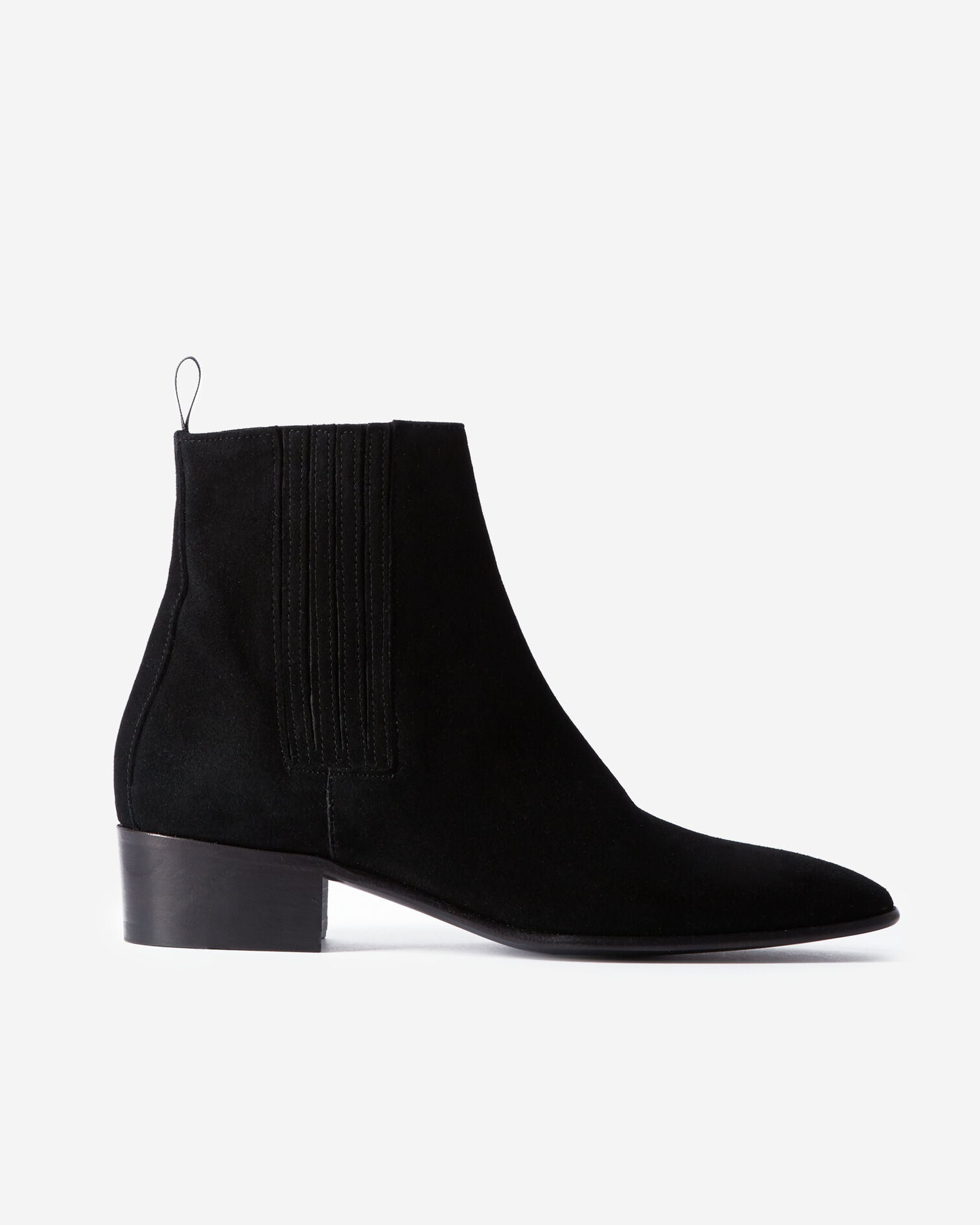 Boots en cuir noires, BLACK, hi-res image number null