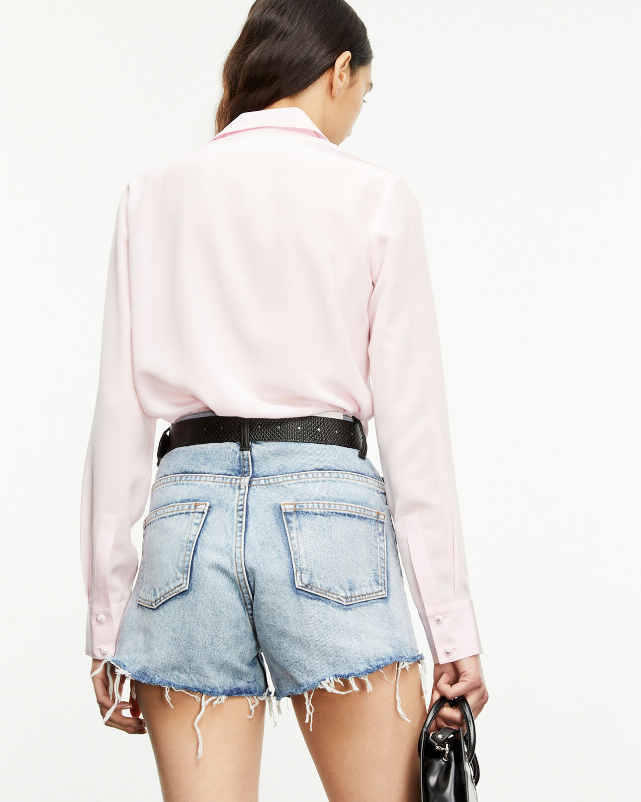 The Kooples WOMEN LIGHT PINK classic light pink shirt with buttons