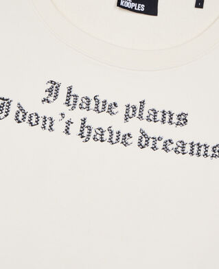 The Kooples WOMEN ECRU ecru i have plans serigraphy sweatshirt