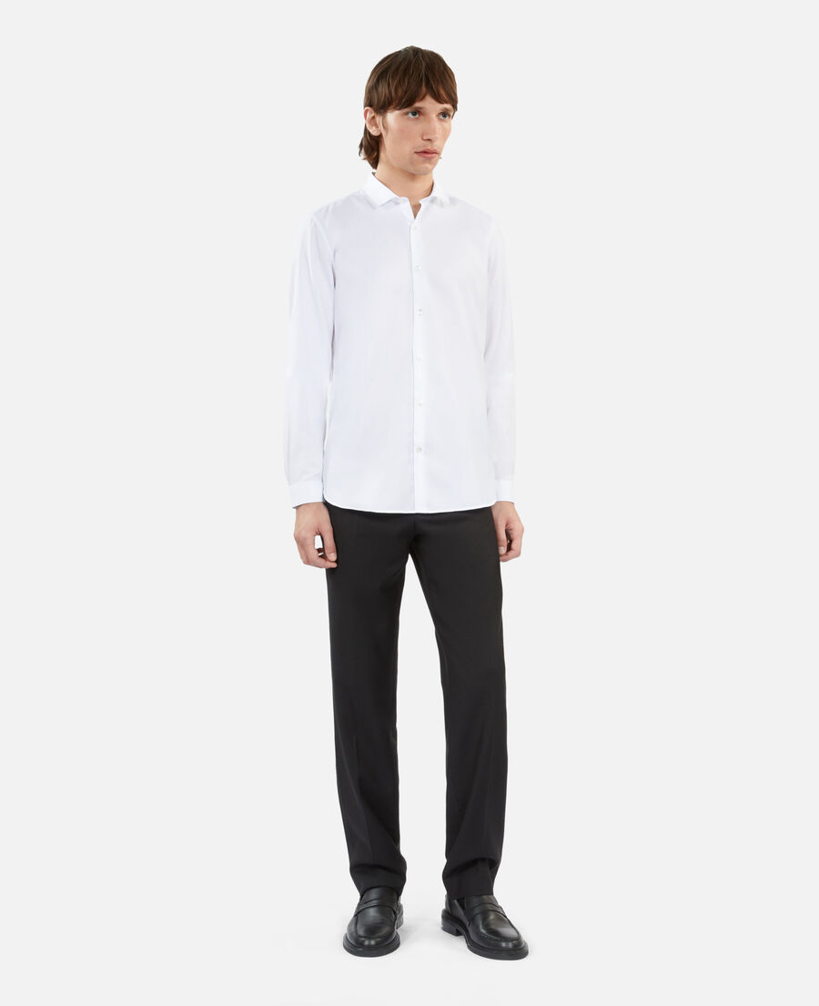 camisa formal blanca algodón