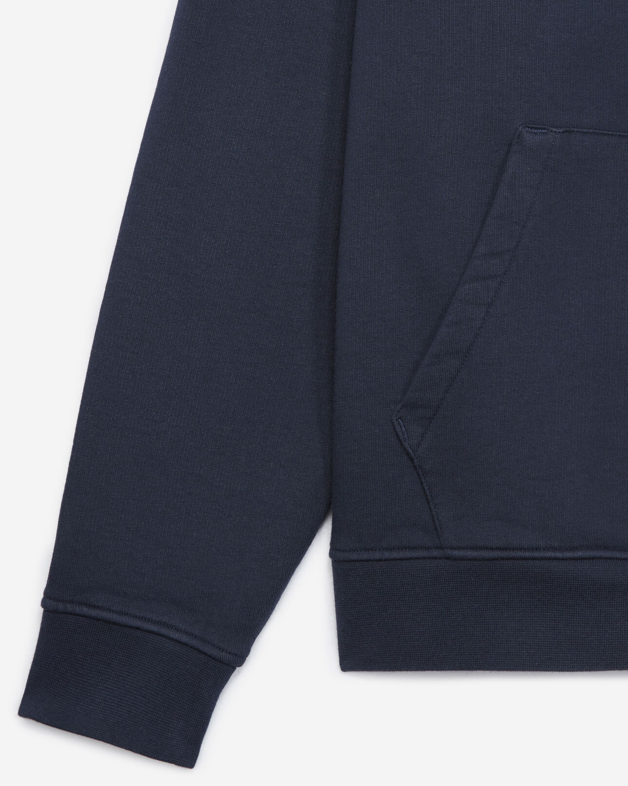The Kooples HOMME NAVY sweat bleu marine à capuche imprimé