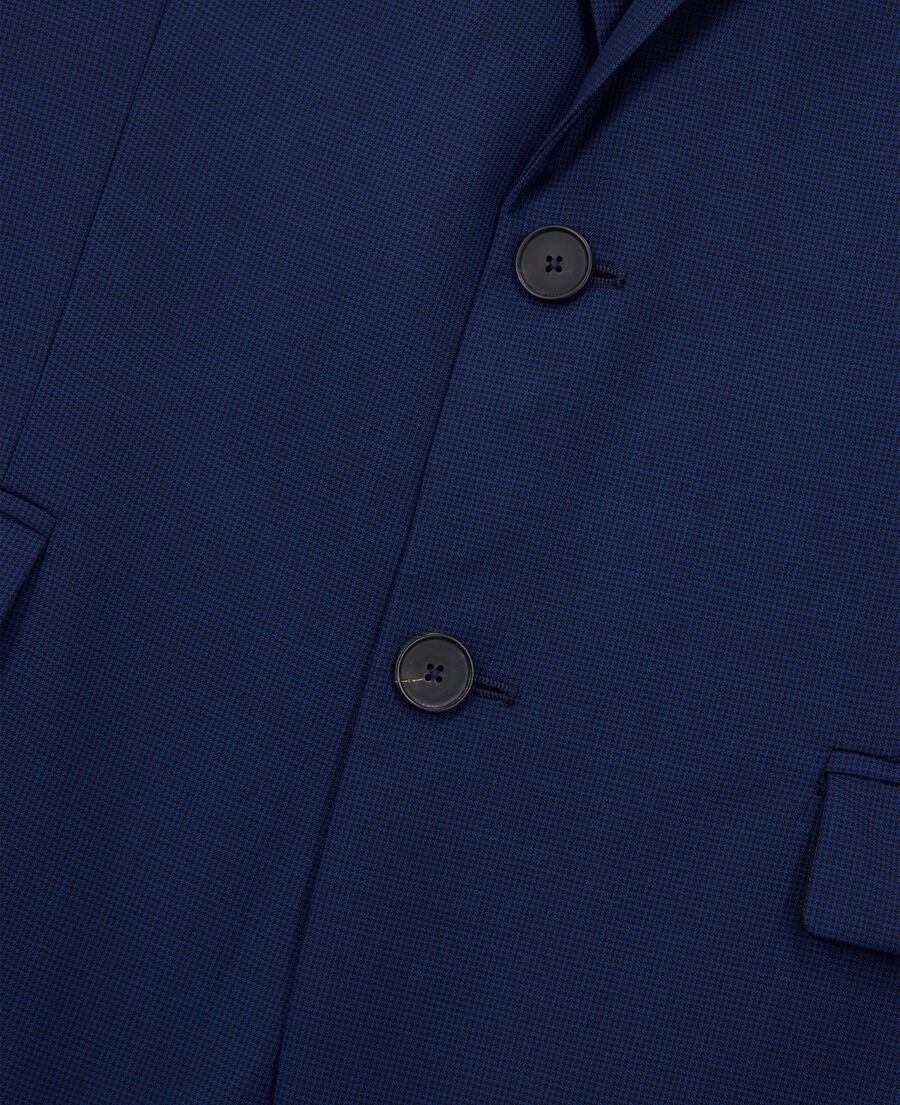 The Kooples HERREN NAVY marineblaue anzugjacke mit mikromuster