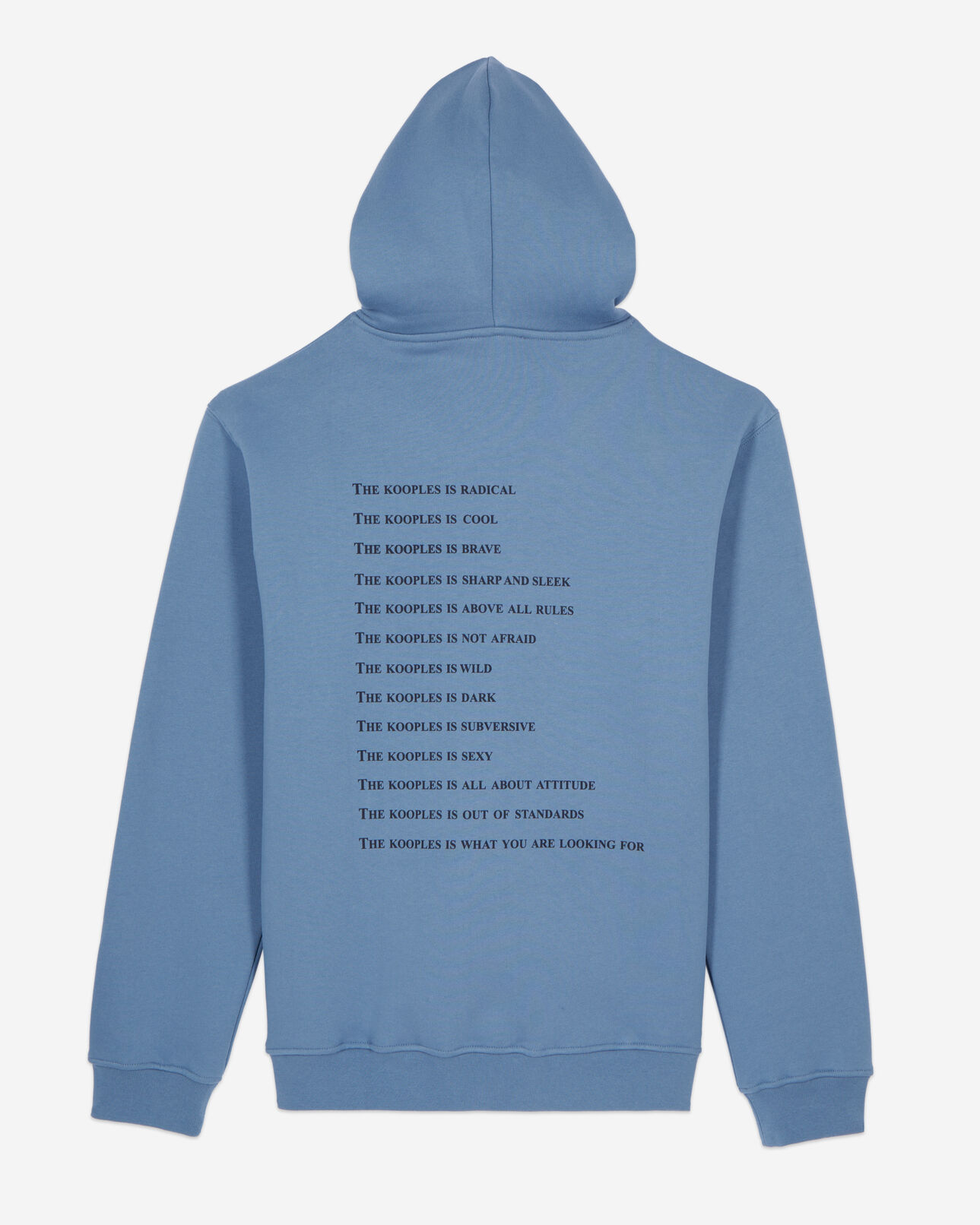 The Kooples HOMME STONE BLUE sweatshirt à capuche what is bleu
