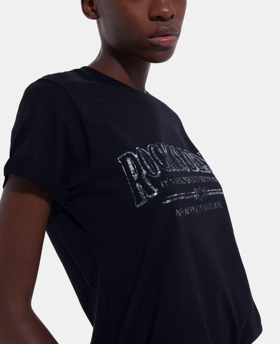t-shirt sérigraphié noir