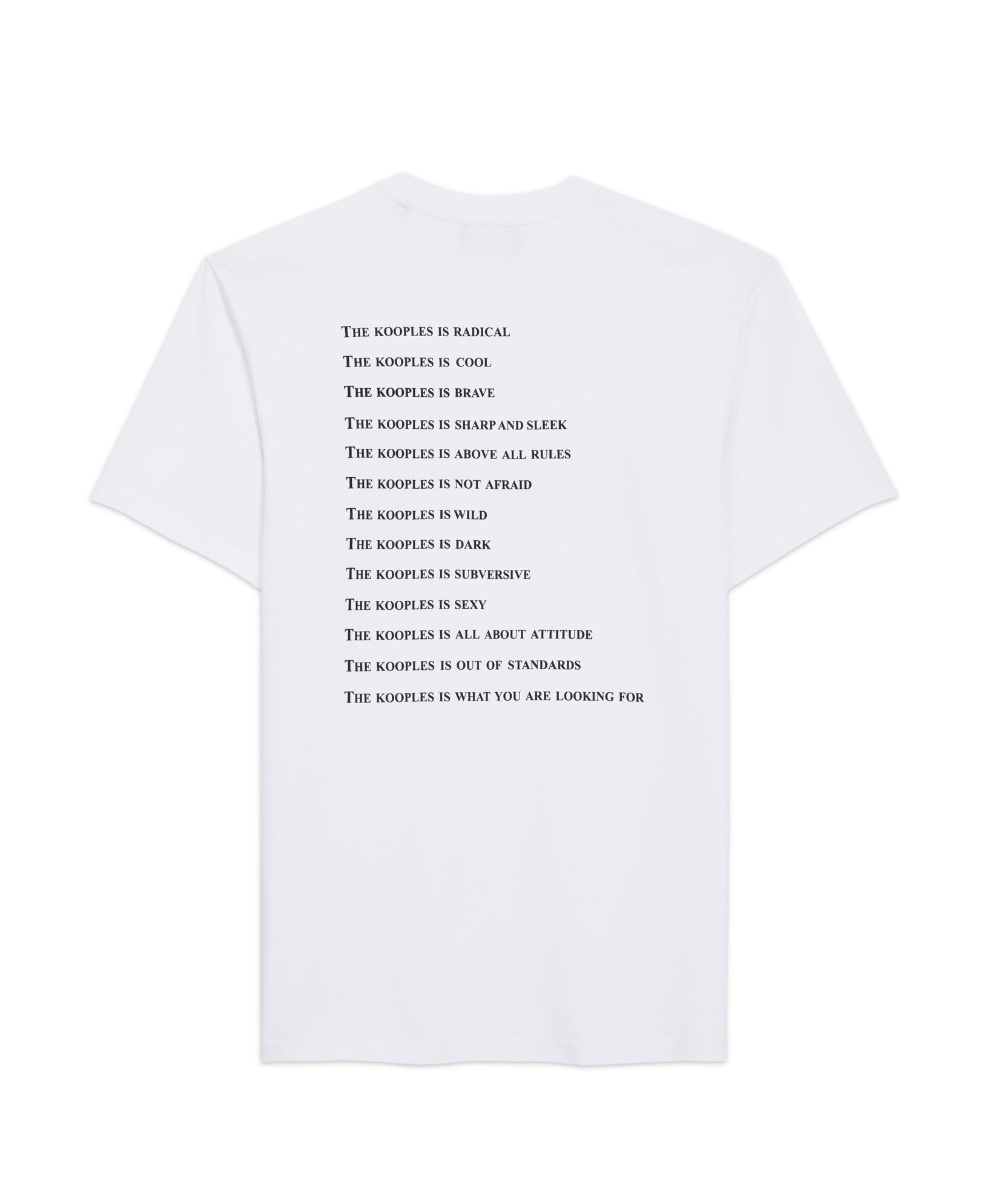 The Kooples HERREN WHITE weißes t-shirt „what is“ für herren