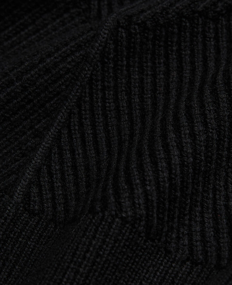 black wool sweater