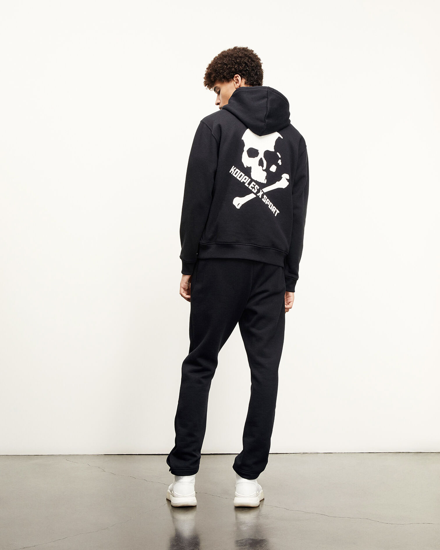 Sweat noir motif tête de mort reliefé, BLACK, hi-res image number null