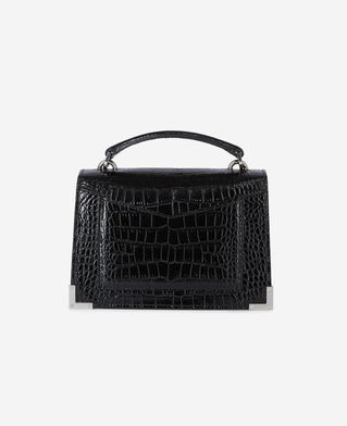 The Kooples FEMME BLACK sac emily small effet crocodile en cuir noir
