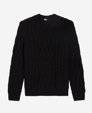 The Kooples HOMME BLACK pull en laine noir