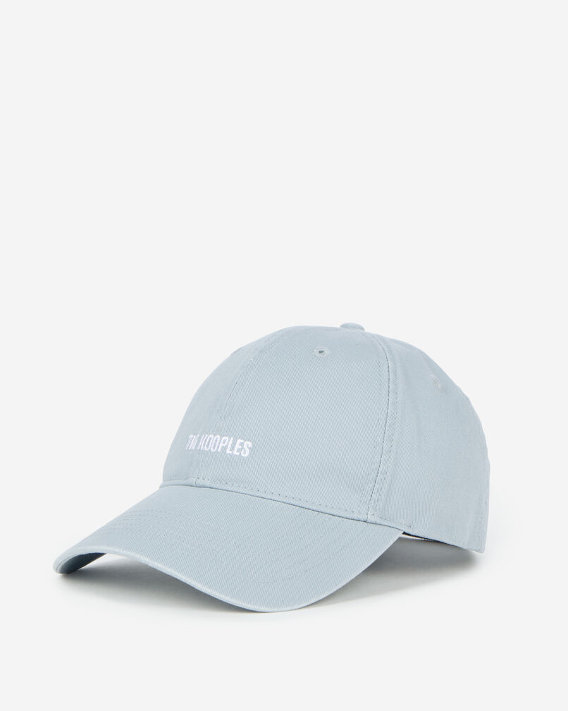 The Kooples UNISEX BLUE GREY kappe mit logosstickerei in blau