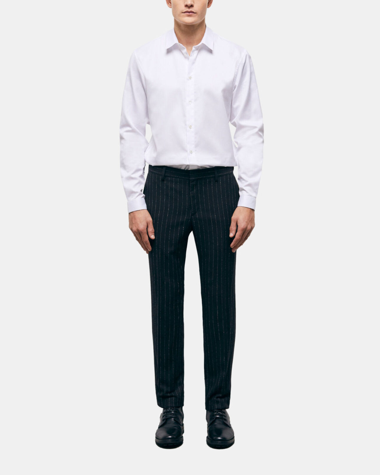 The Kooples MEN BLACK WHITE striped suit pants