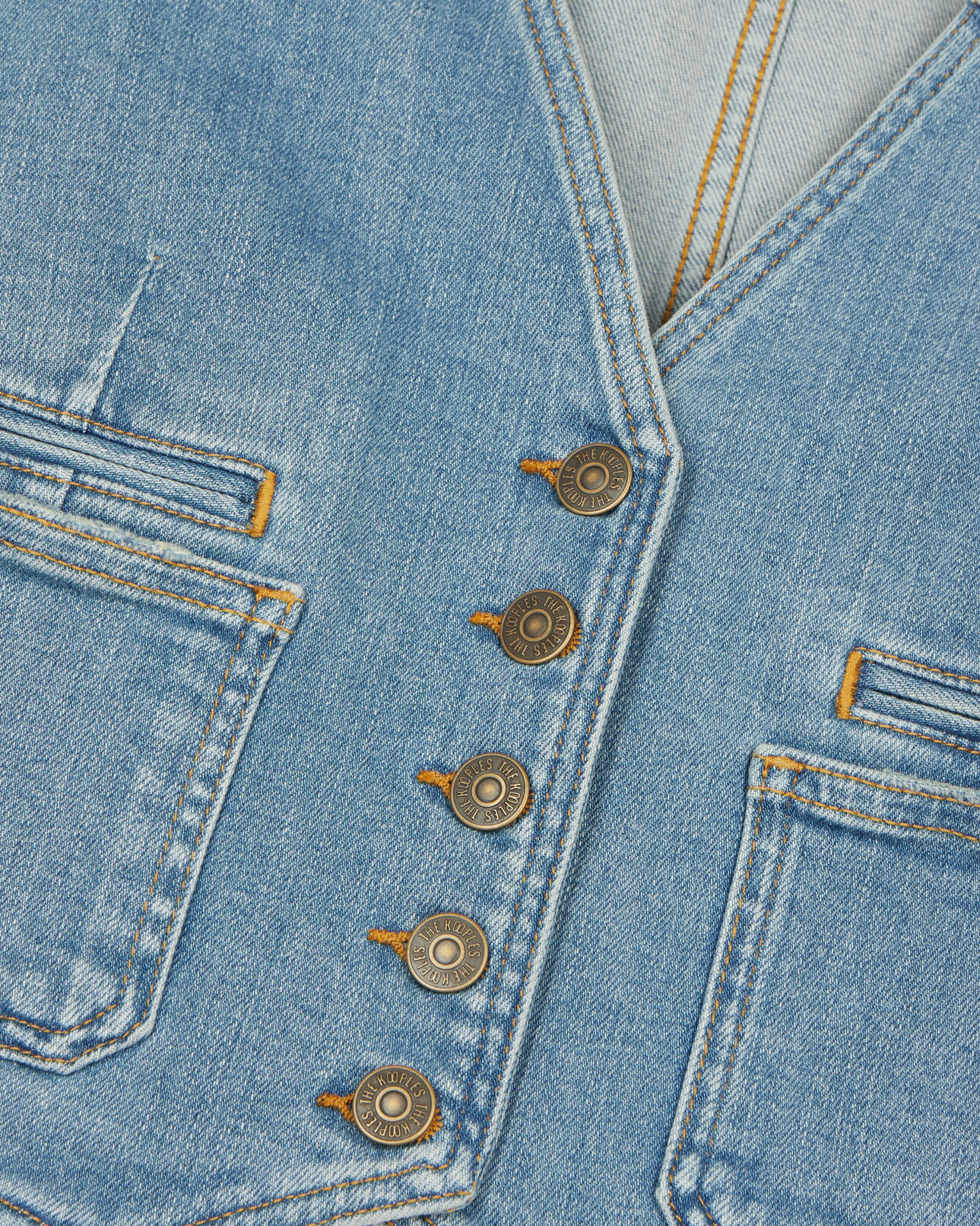 The Kooples MUJER BLUE chaleco azul denim