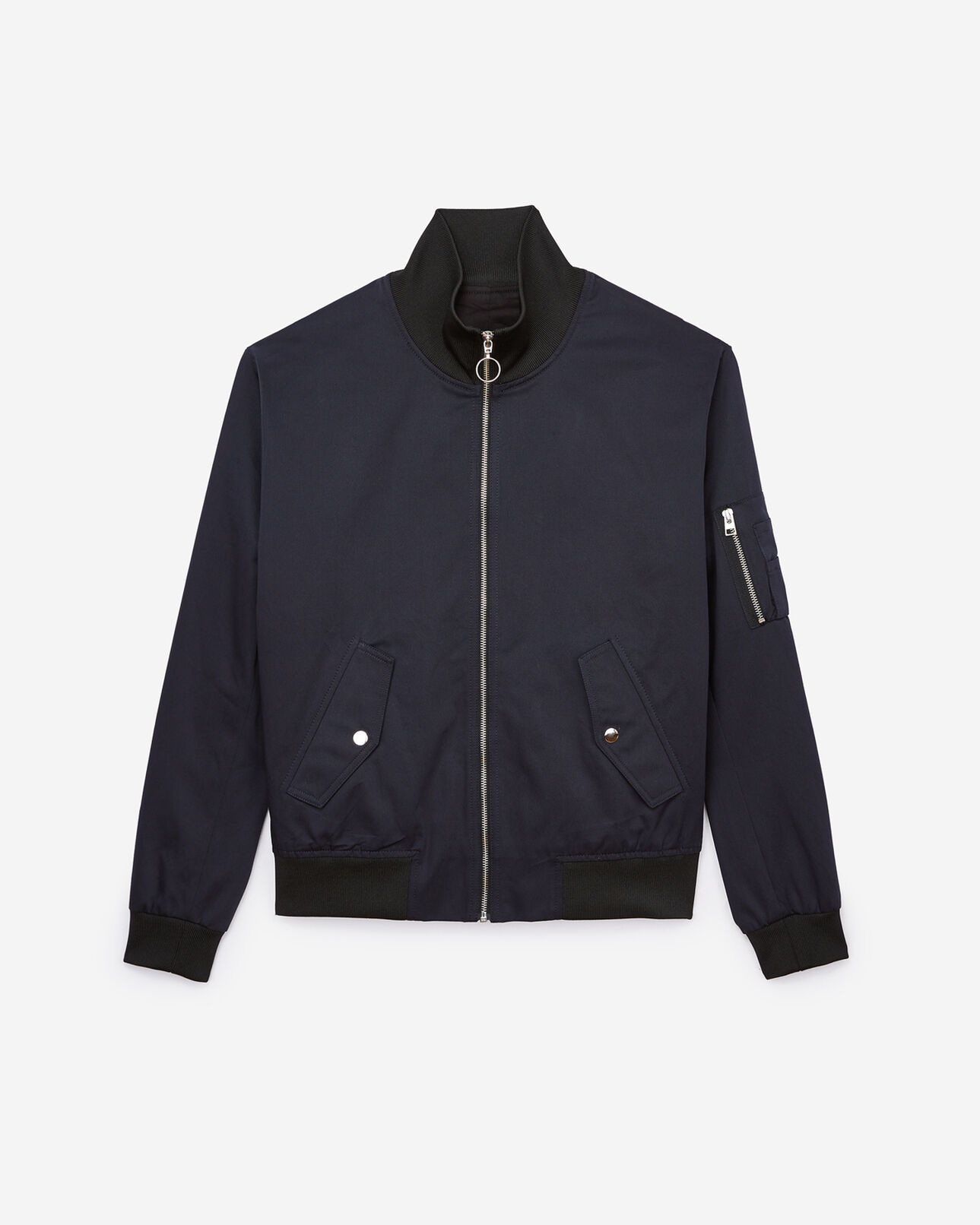 The Kooples HOMME NAVY blouson avec col cheminé et zips