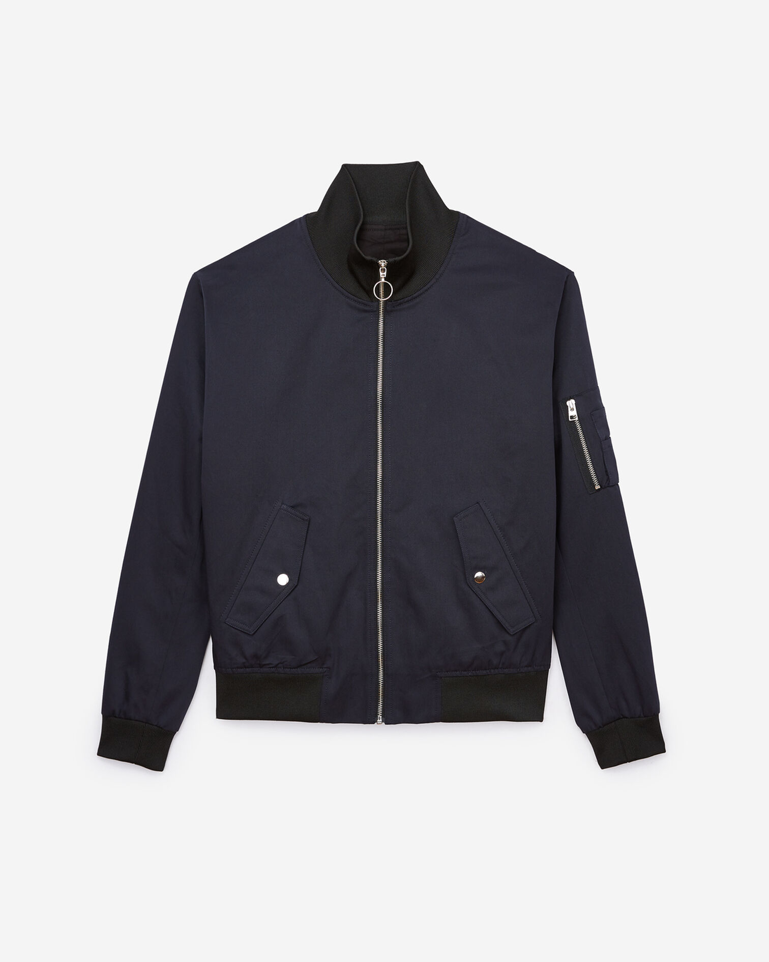Blouson avec col cheminé et zips, NAVY, hi-res image number null